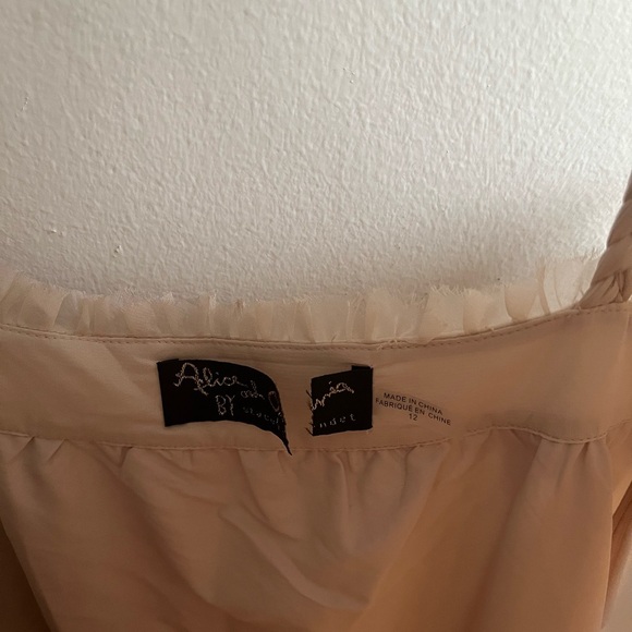 NWT! ALICE + OLIVIA Carisa Belted Chiffon Gown Size 12 - Picture 6 of 9